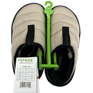 Crocs Classic Puff Moc Kids Youth Size 1 Medium Moth Multi Slip On NEW